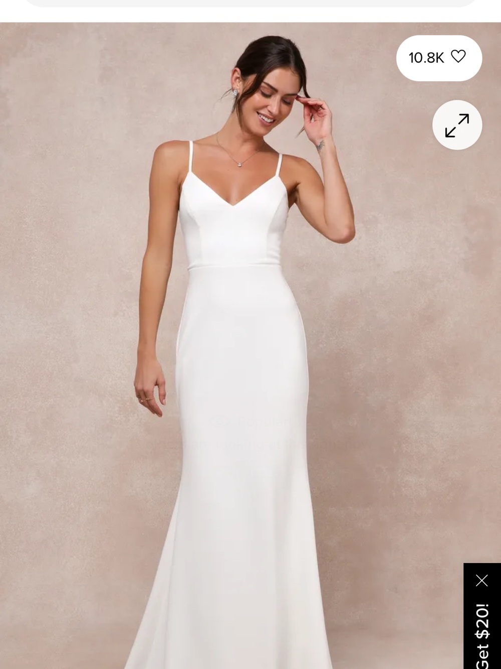 Lulus Feeling of Forever White Sleeveless Mermaid Maxi Dress